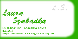 laura szabadka business card